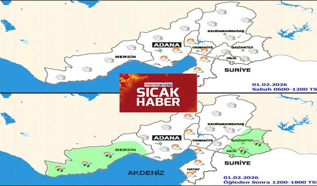 Kahramanmaraş ve Çevresinde Kuvvetli Yağış Alarmı