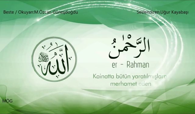 Mustafa Özcan ‘dan  Doğal Terapi Esma'ül Hüsna