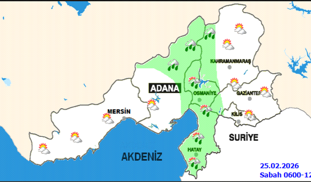 Doğu Akdeniz İçin Kuvvetli Yağış Uyarısı