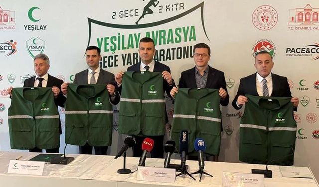 Yeşilay, gece startlı ilk kıtalararası maratona imza atıyor