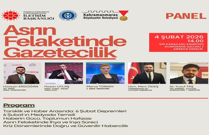 “Asrın Felaketinde Gazetecilik” Paneli Düzenlenecek