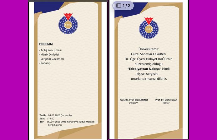 KSÜ’de Sanat Dolu Buluşma Yarın Başlıyor