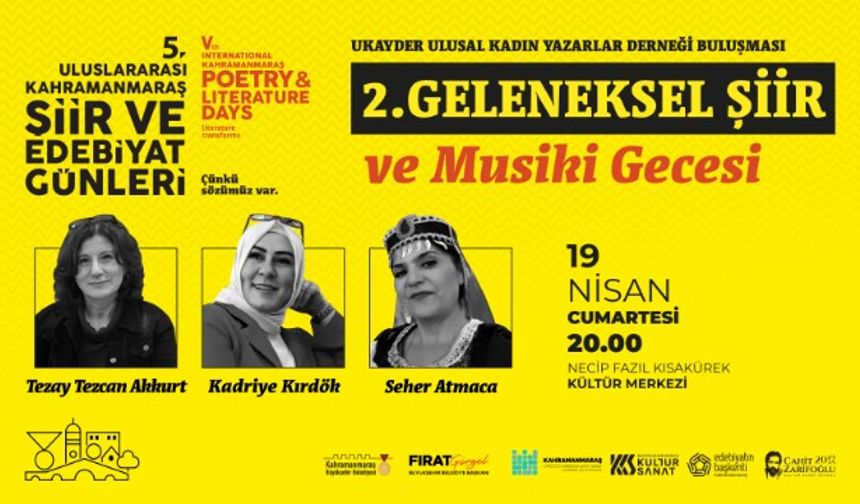 Uluslararası Şiir ve Edebiyat Günleri, 19 Nisan’da İlk Programla Başlıyor!
