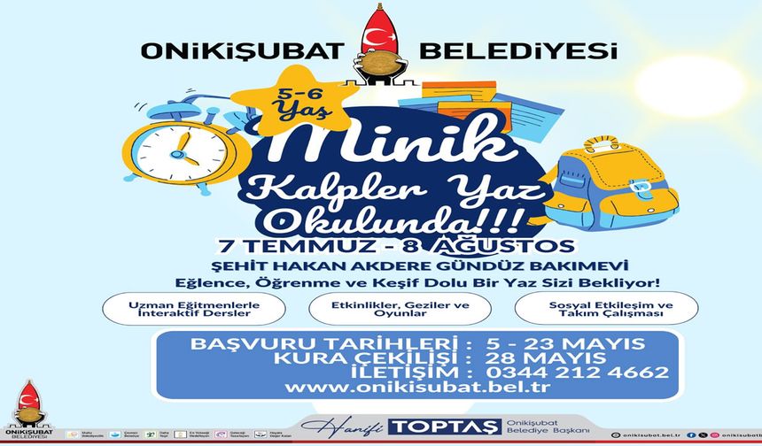 ‘Minik Kalpler Yaz Okulu’na başvurular başladı