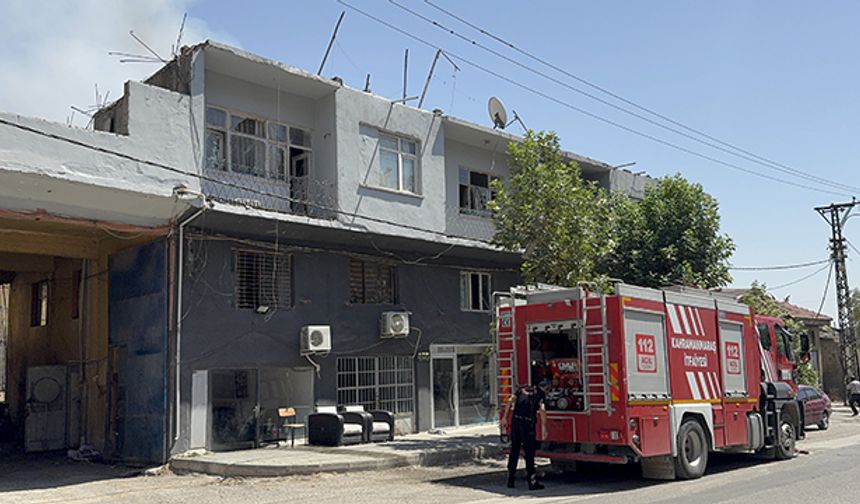 Dulkadiroğlu’da iş yerinde çıkan yangın söndürüldü