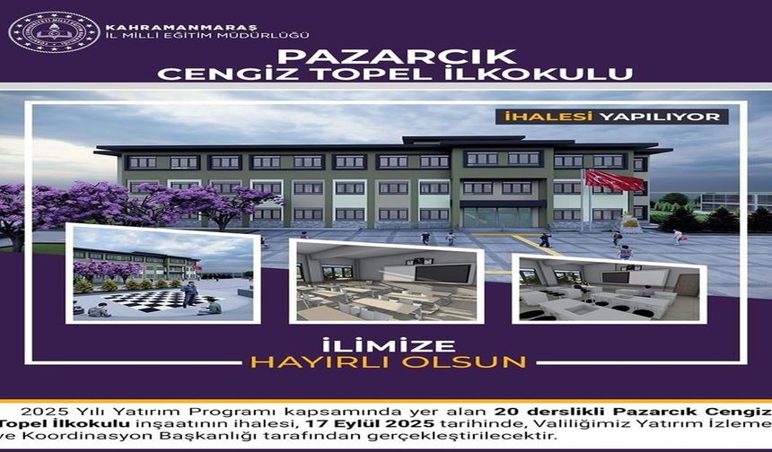 Pazarcık’a Yeni Eğitim Yatırımı