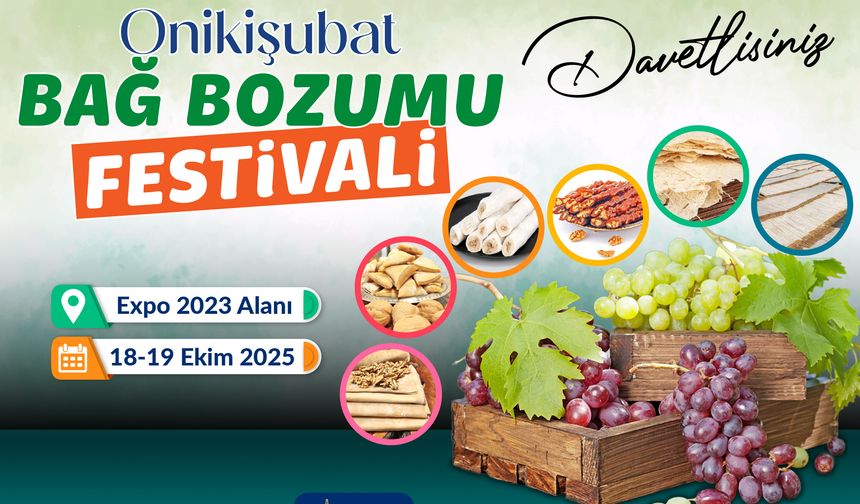 Onikişubat Belediyesi’nden Geleneksel Bağ Bozumu Festivali