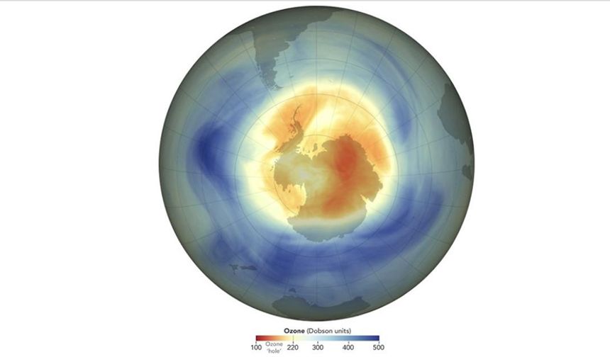 Ozon deliğinin boyutu, son 33 yılın en küçük 5. seviyesinde