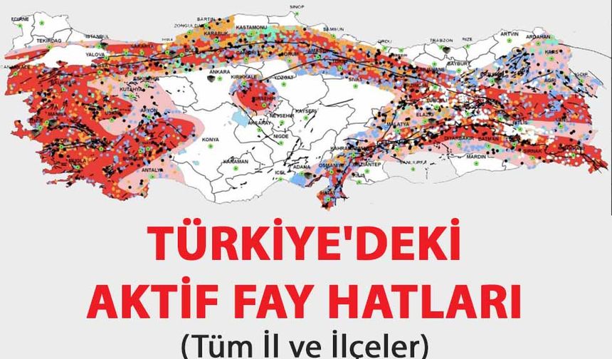 Türkiye’deki Aktif Fay Hatları (Tüm Şehirler)