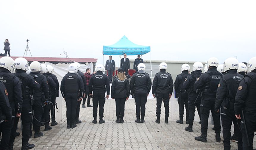 Polislerce İzinsiz Gösteriye Müdahale Tatbikatı Yapıldı