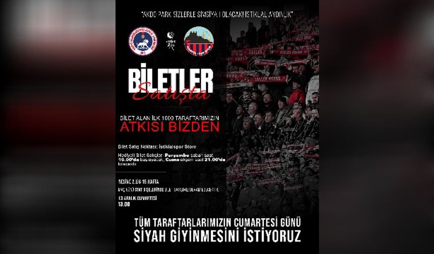 İstiklalspor maçında “Simsiyah Tribün” çağrısı: