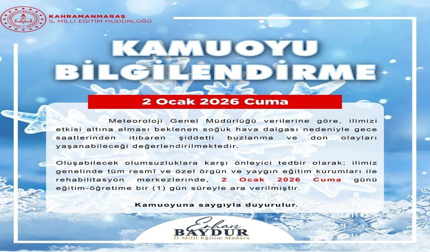 Eğitime Kar Engeli! Okullar 1 Gün Tatil Edildi