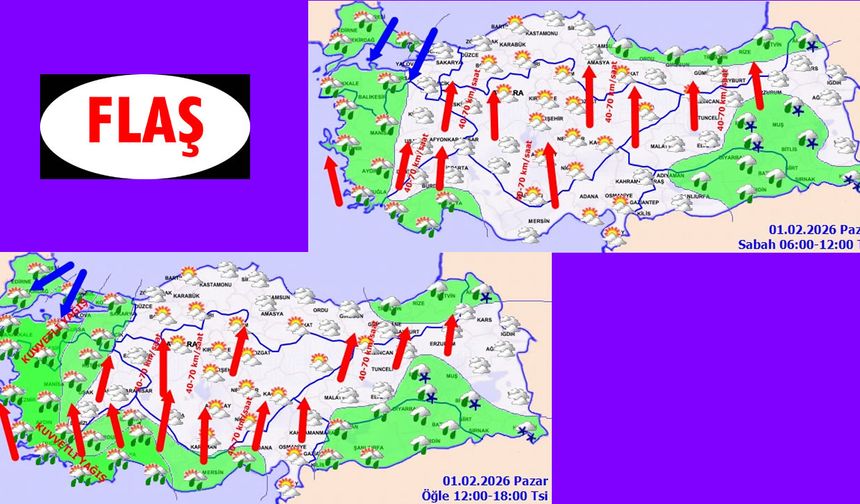 Türkiye'ye Yağış, Fırtına ve Çığ Alarmı