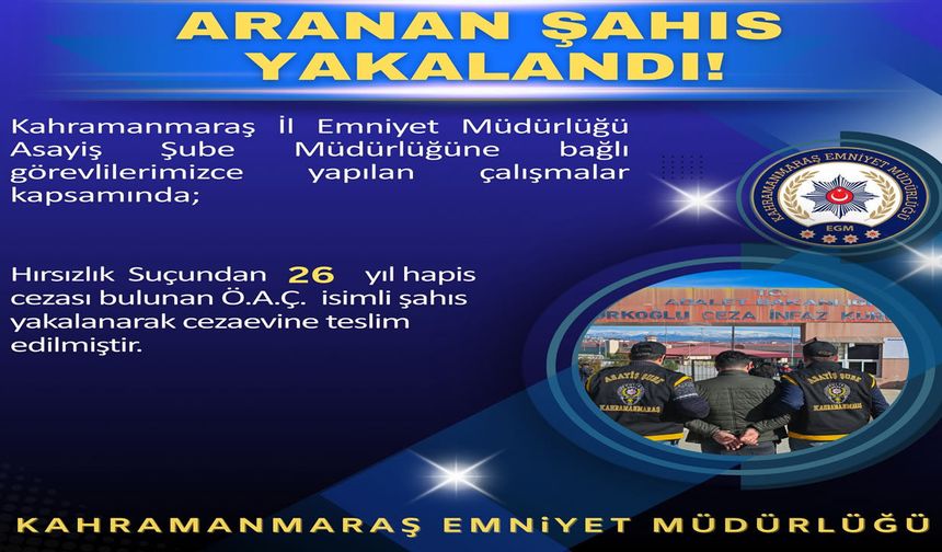 Hapis Cezası Bulunan Firari Yakalandı