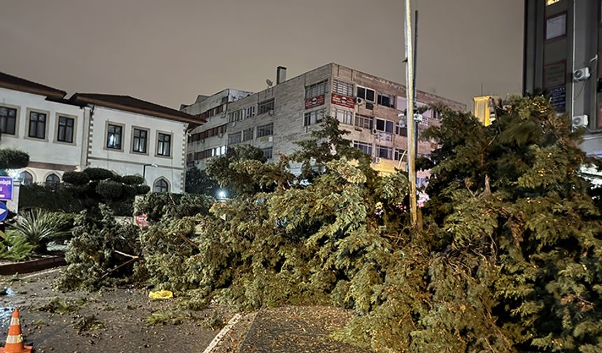 Etkili olan fırtına ve hortum bazı ev, sera ve araçlara zarar verdi