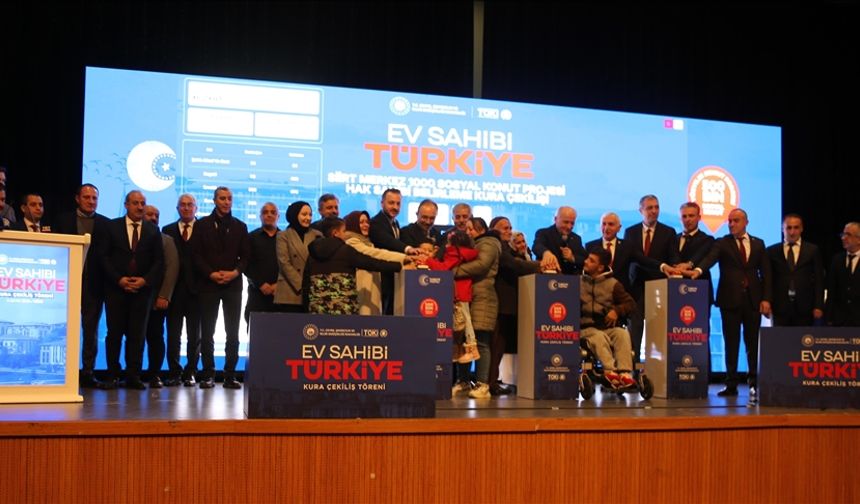 Siirt'te inşa edilecek konutların hak sahipleri kurayla belirlendi