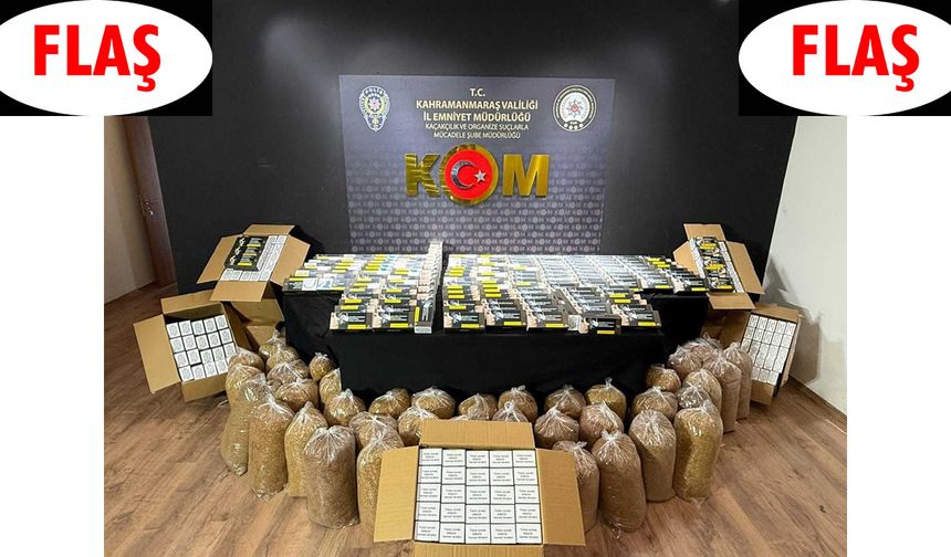 Kahramanmaraş’ta Binlerce Hap ve Kaçak Ürün Ele Geçirildi