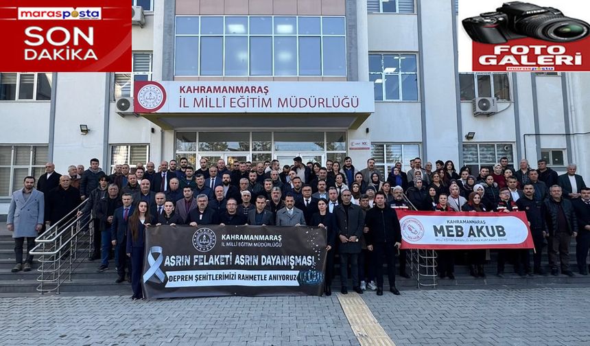 Kahramanmaraş’ta Deprem Şehitleri İçin Okullarda Sessiz Anma