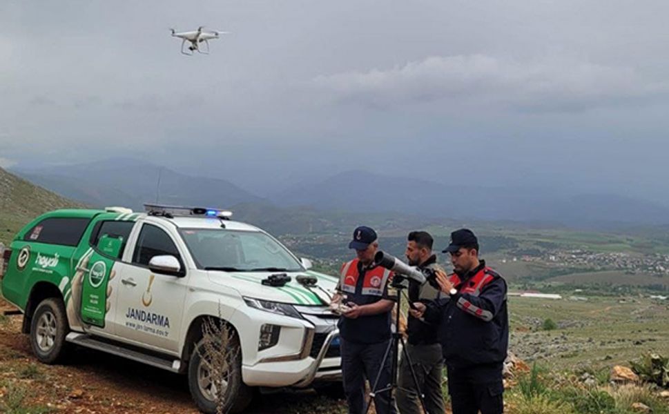 Dron destekli kaçak av denetimi yapıldı
