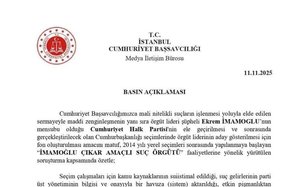 “Yargıtay Cumhuriyet Başsavcılığı’na Bildirimde Bulunuldu”
