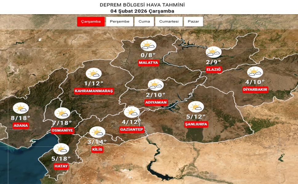 Deprem bölgesinde hava ılıman ama geceler sert