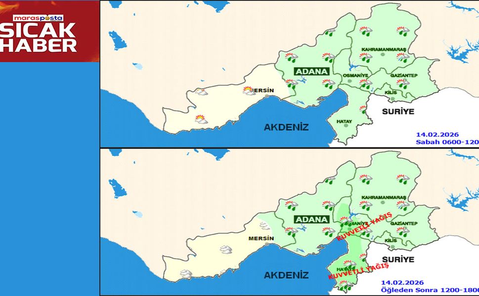 Doğu Akdeniz’de Kuvvetli Yağış Alarmı