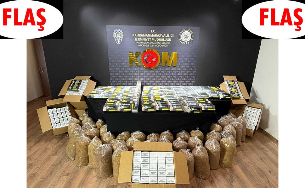 Kahramanmaraş’ta Binlerce Hap ve Kaçak Ürün Ele Geçirildi