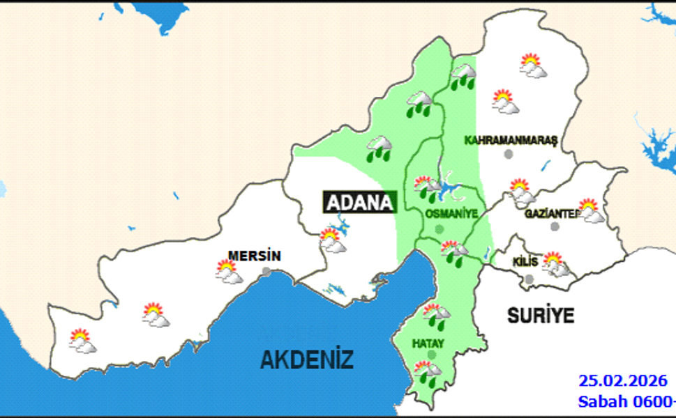 Doğu Akdeniz İçin Kuvvetli Yağış Uyarısı