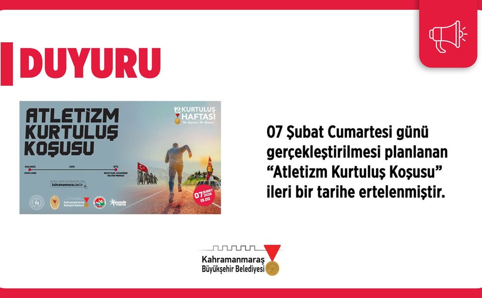 “Atletizm Kurtuluş Koşusu” İleri Bir Tarihe Ertelendi!