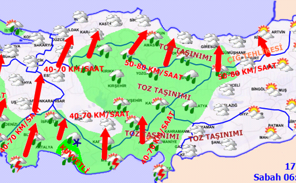 Akdeniz’de Alarm: Sağanak, Fırtına Ve Toz Taşınımı Birlikte Geliyor