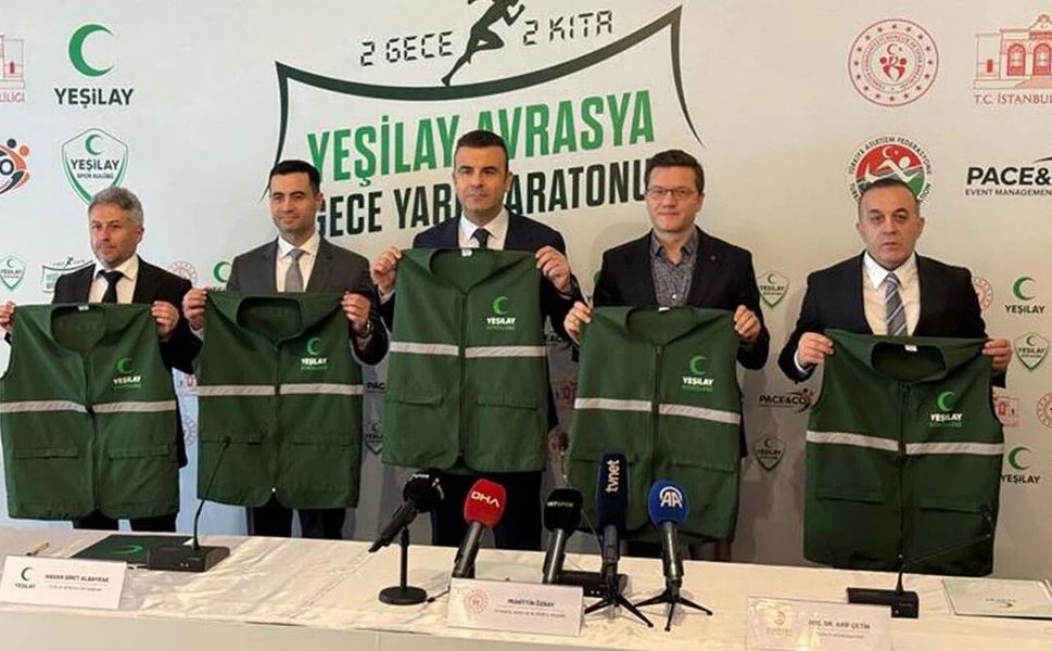 Yeşilay, gece startlı ilk kıtalararası maratona imza atıyor