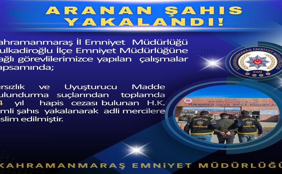 14 Yıl Hapis Cezası Bulunan Firari Yakalandı