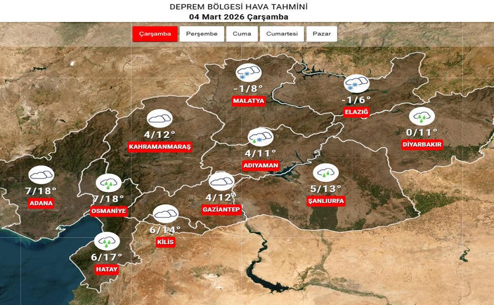 Deprem Bölgesinde Soğuk ve Yağışlı Hava Etkili Olacak