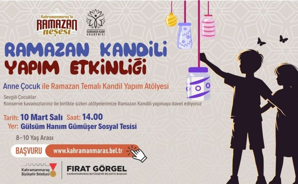 Büyükşehir’den Özel Ramazan Kandili Atölyesi Yarın Yapılacak