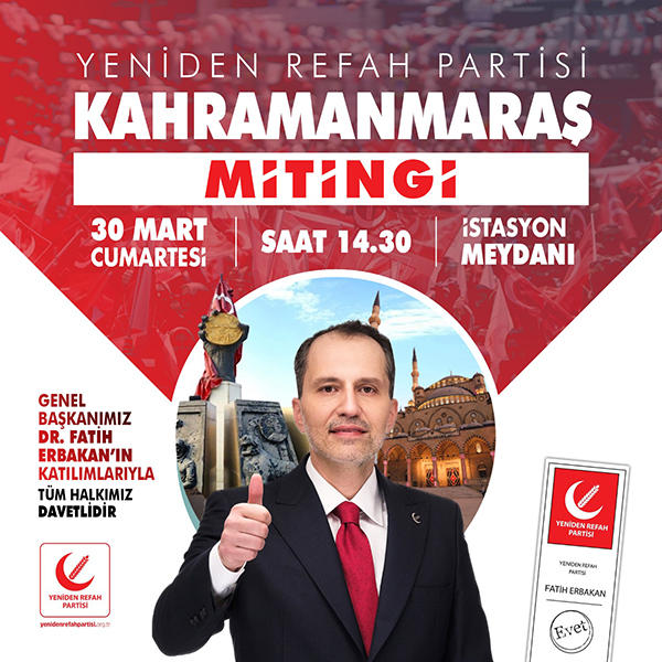 Erbakan Kahramanmaraş'a Geliyor (1)