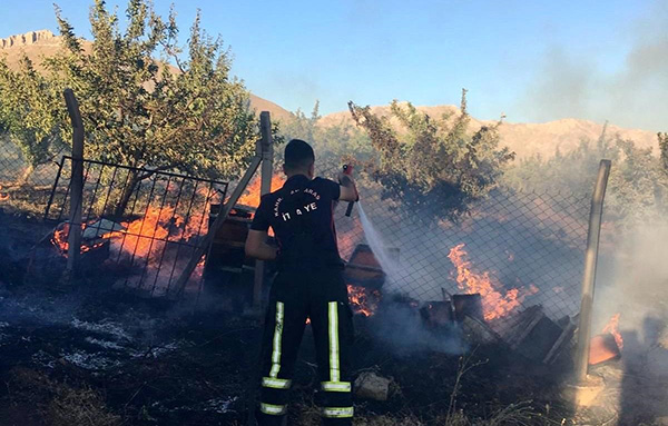 Ekinözü’nde Bahçe Yangını Bal Arılarını Telef Etti (1)