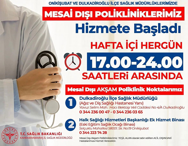 Akşam Polikliniği Uygulaması Başlatıldı