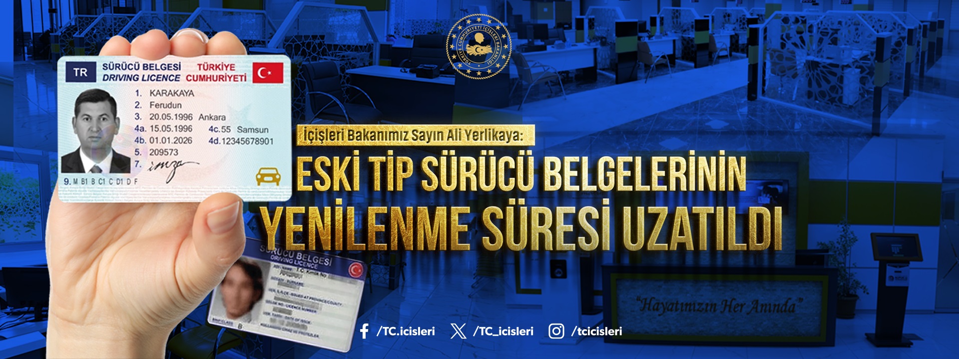 Eski Tip Sürücü Belgelerinin Yenilenme Süresinin Uzatıldı