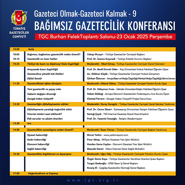 Tgc Bağımsız Gazetecilik Konferansı Düzenliyor