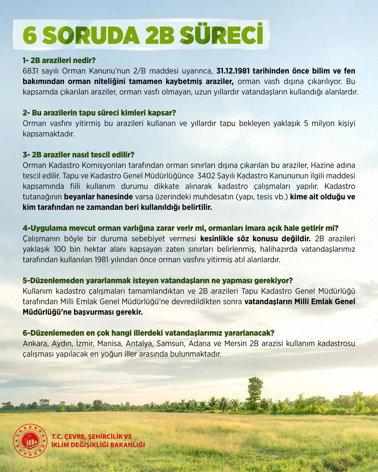 2B Arazilerinde Mülkiyet Hakkı Ve Tapu Süreci Başladı (1)