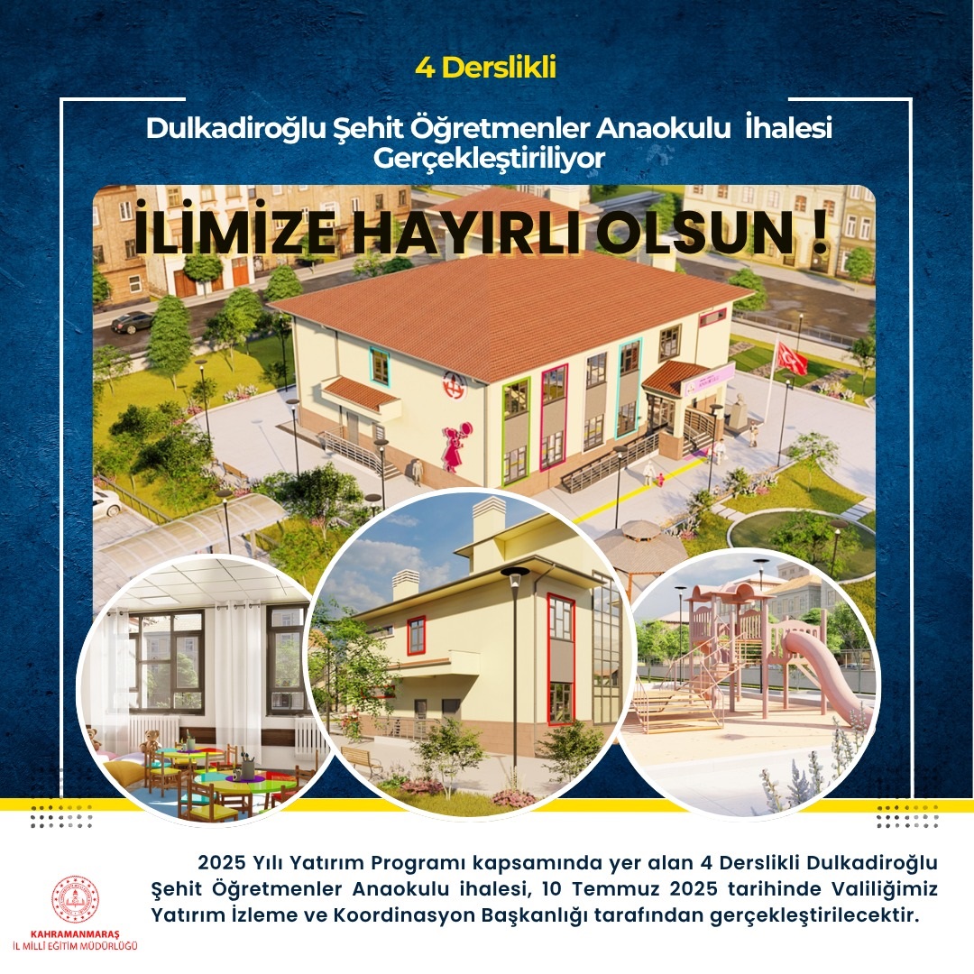 Şehit Öğretmenler Anaokulu Ihalesi 10 Temmuz’da
