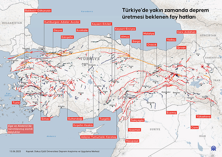Türkiye'de Deprem Üretme Zamanı Gelmiş 30 Fay Belirlendi0