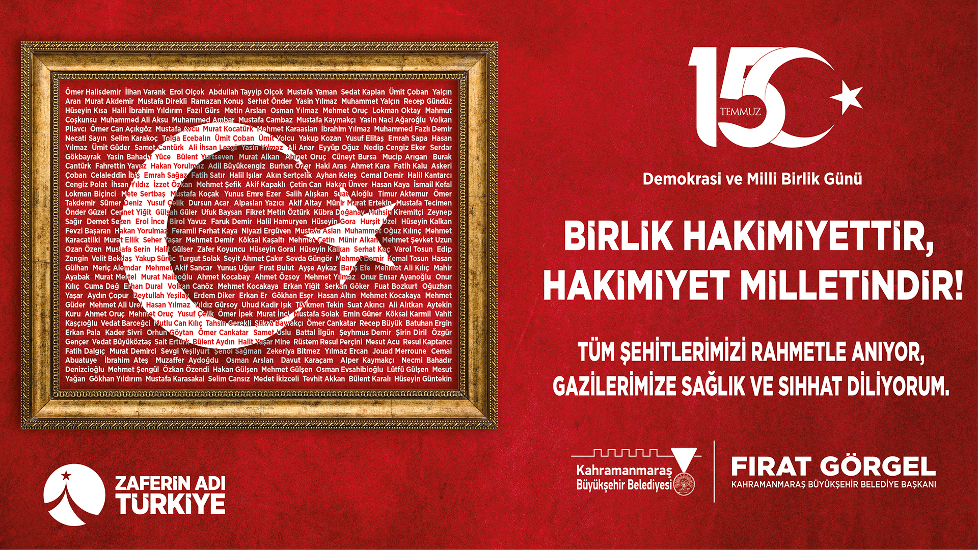 15 Temmuz Mesajı