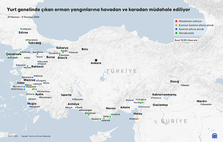 Türkiye'de Haziranda 612 Orman Yangınına Müdahale Edildi (1)