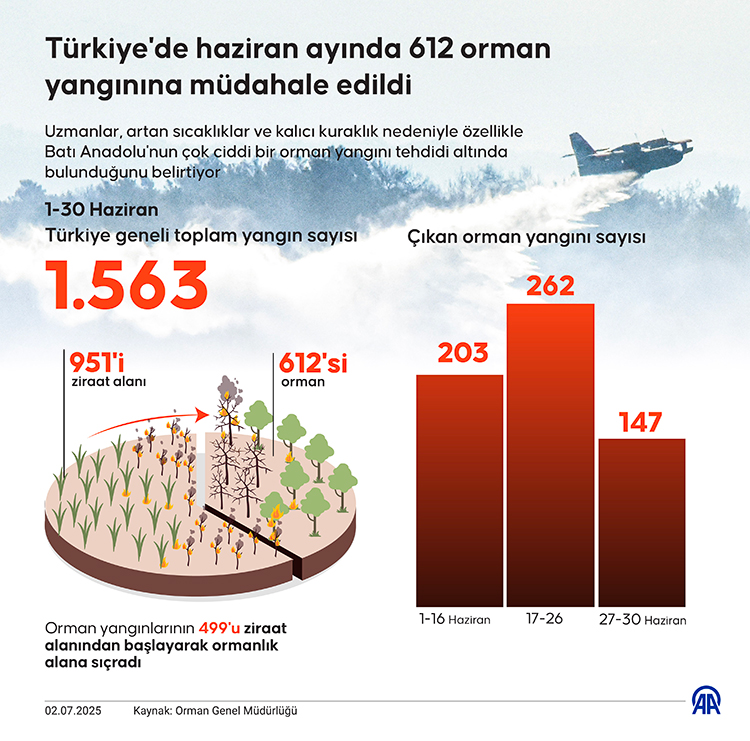 Türkiye'de Haziranda 612 Orman Yangınına Müdahale Edildi (3)