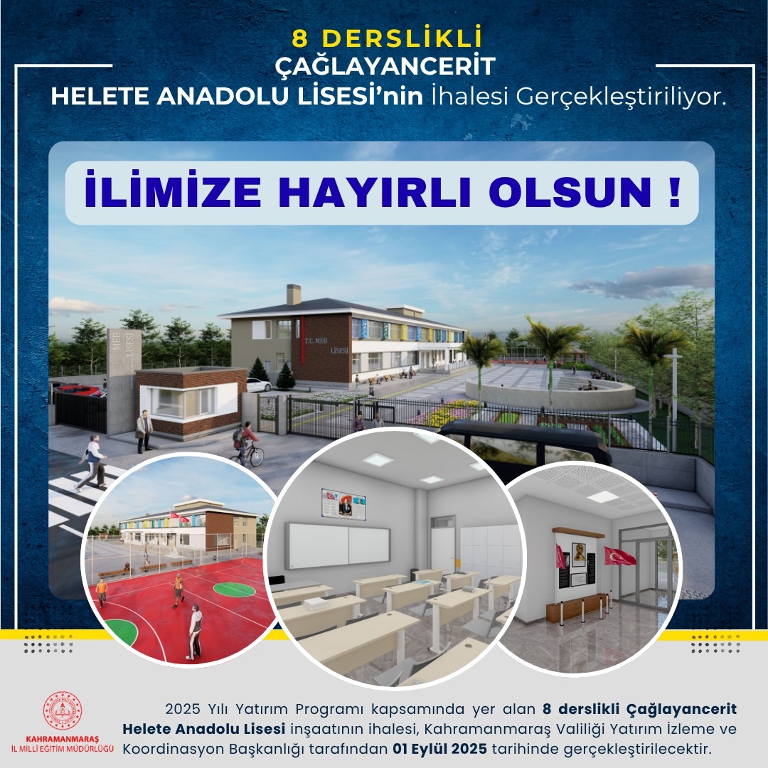 Helete Anadolu Lisesi’nin İhalesi Gerçekleştiriliyor!