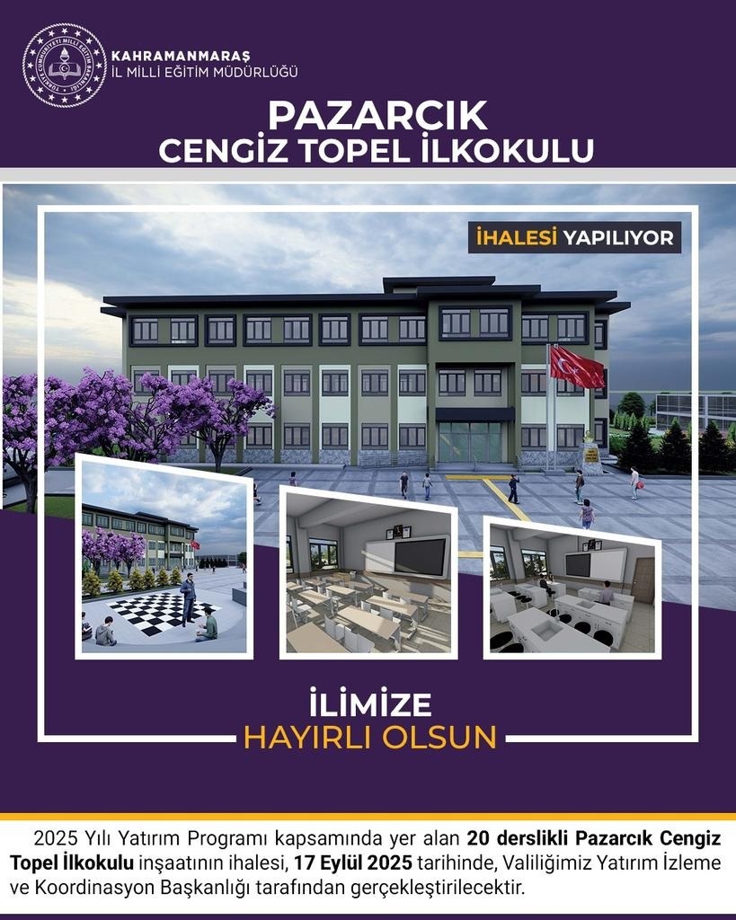 Pazarcık’a Yeni Eğitim Yatırımı