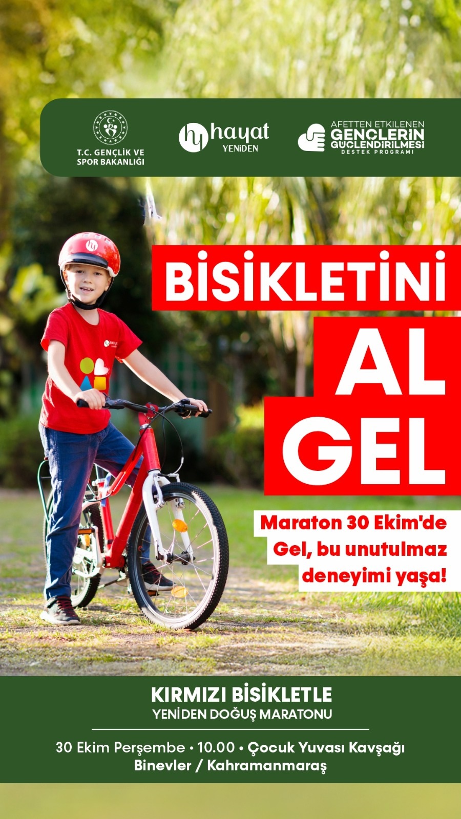 100 Yetim Gence Kırmızı Bisiklet Hediyesi (1)