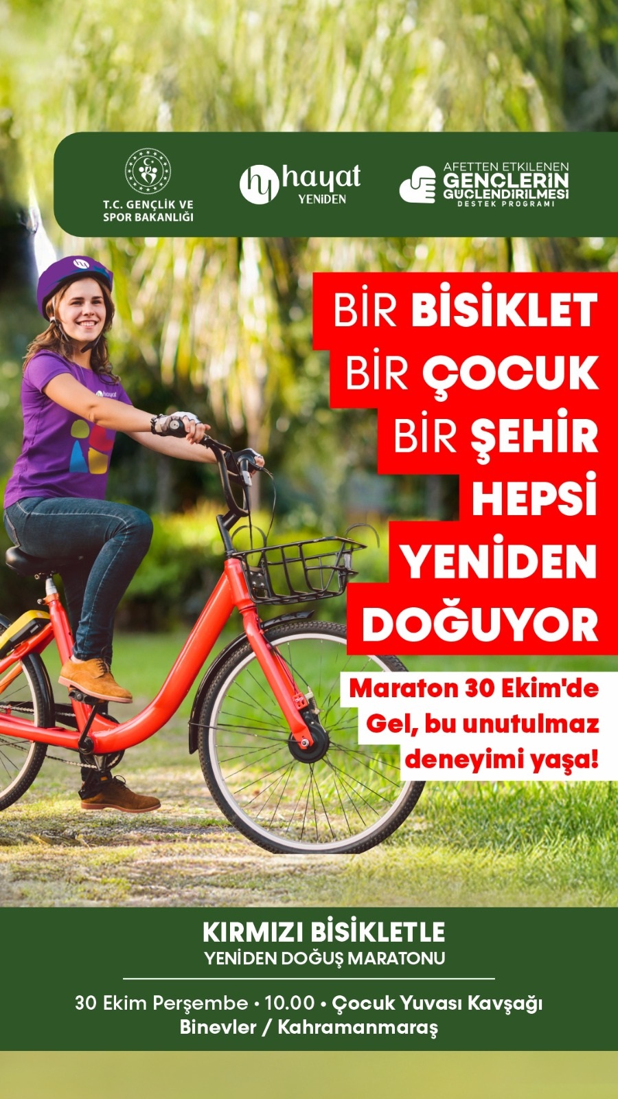 100 Yetim Gence Kırmızı Bisiklet Hediyesi (2)