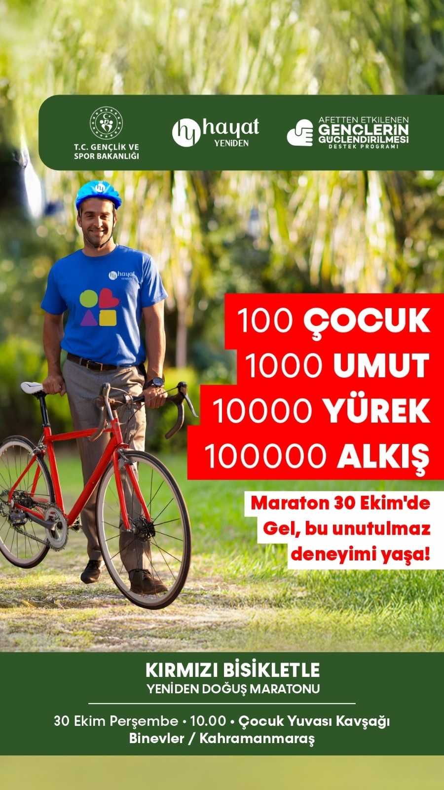 100 Yetim Gence Kırmızı Bisiklet Hediyesi (3)